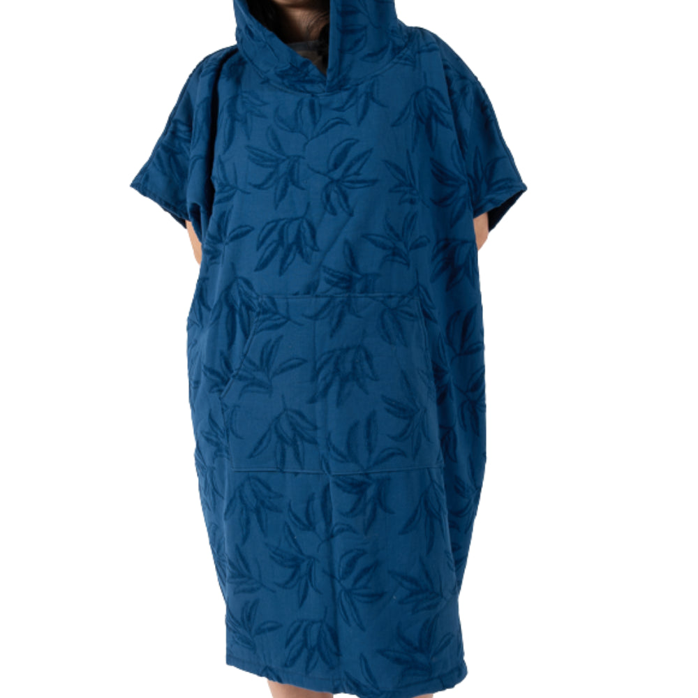 K&Co Sorrento Beach Poncho with Pocket Adult - NAVY